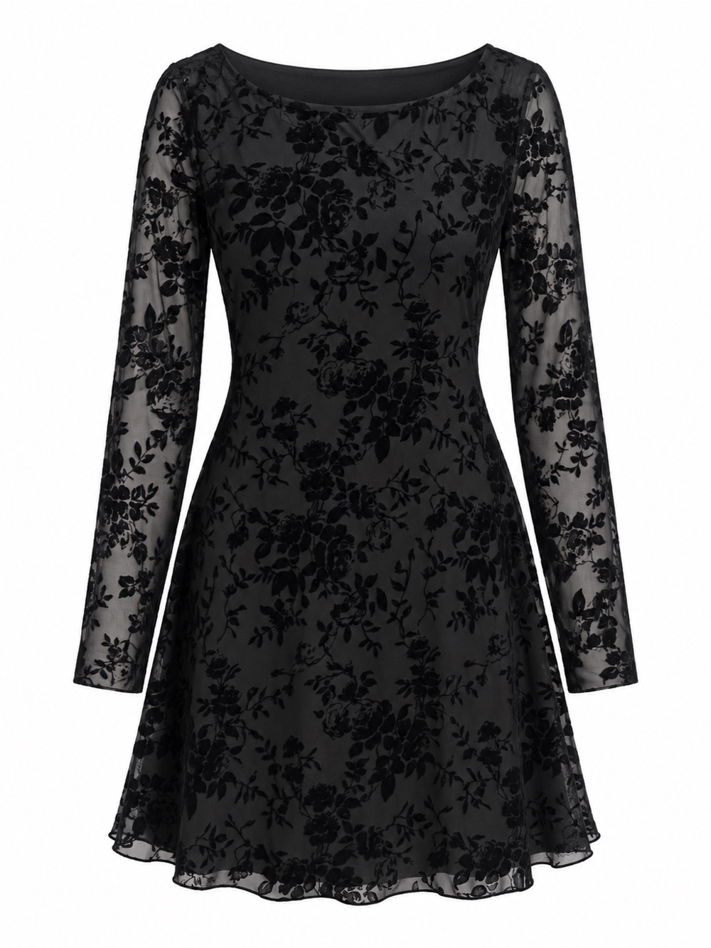 CUPSHE Black floral dress